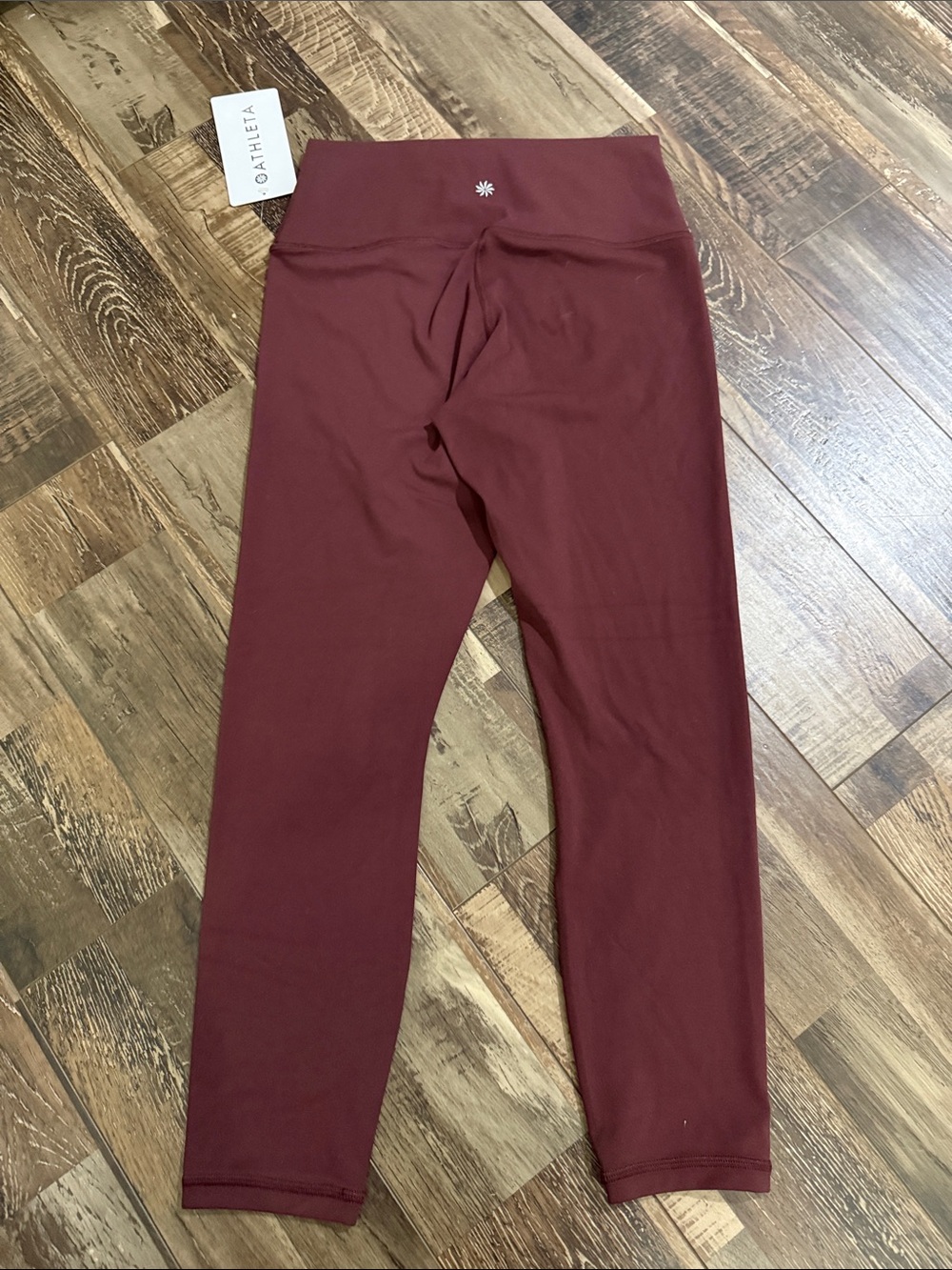 Athleta Transcend 7/8 Leggings in Burgundy - Picture 3 of 3